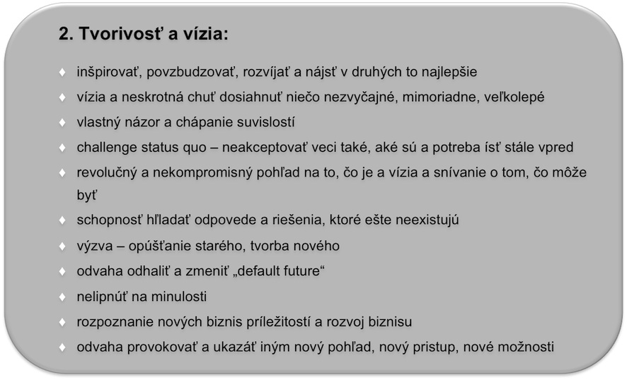 Aké sú projekty - Tvorivosť a vízia