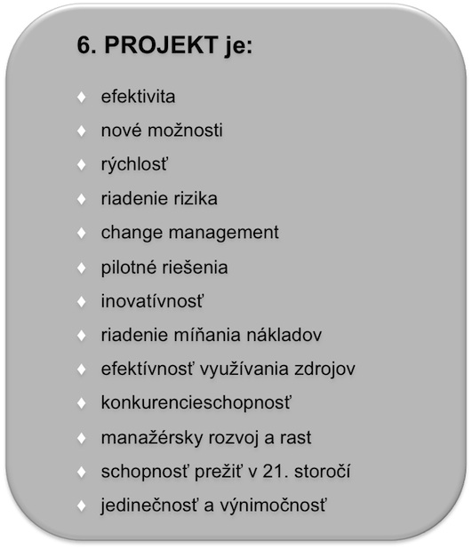 Aké sú projekty - Projektový duch...