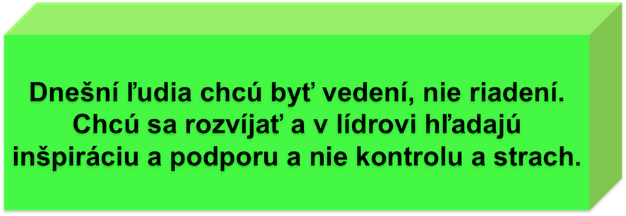 Vedenie ľudí dnes